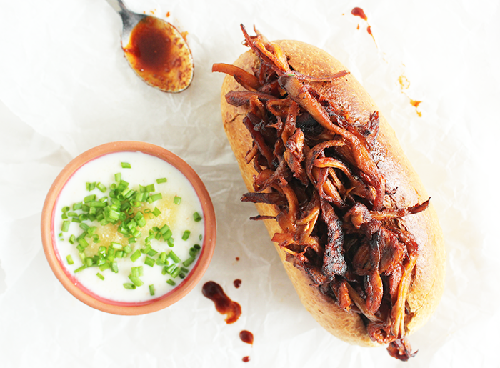 Broodje Pulled Mushrooms Broodje Pulled Mushrooms