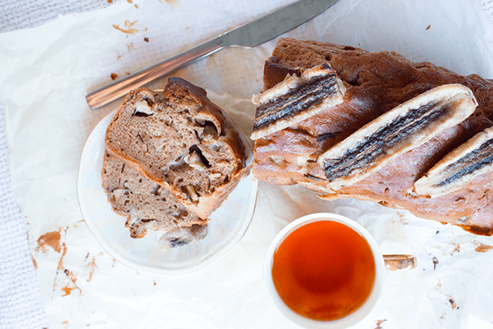 Eivrije luchtige bananenbrood met appel en kaneel Eivrije luchtige bananenbrood met appel en kaneel